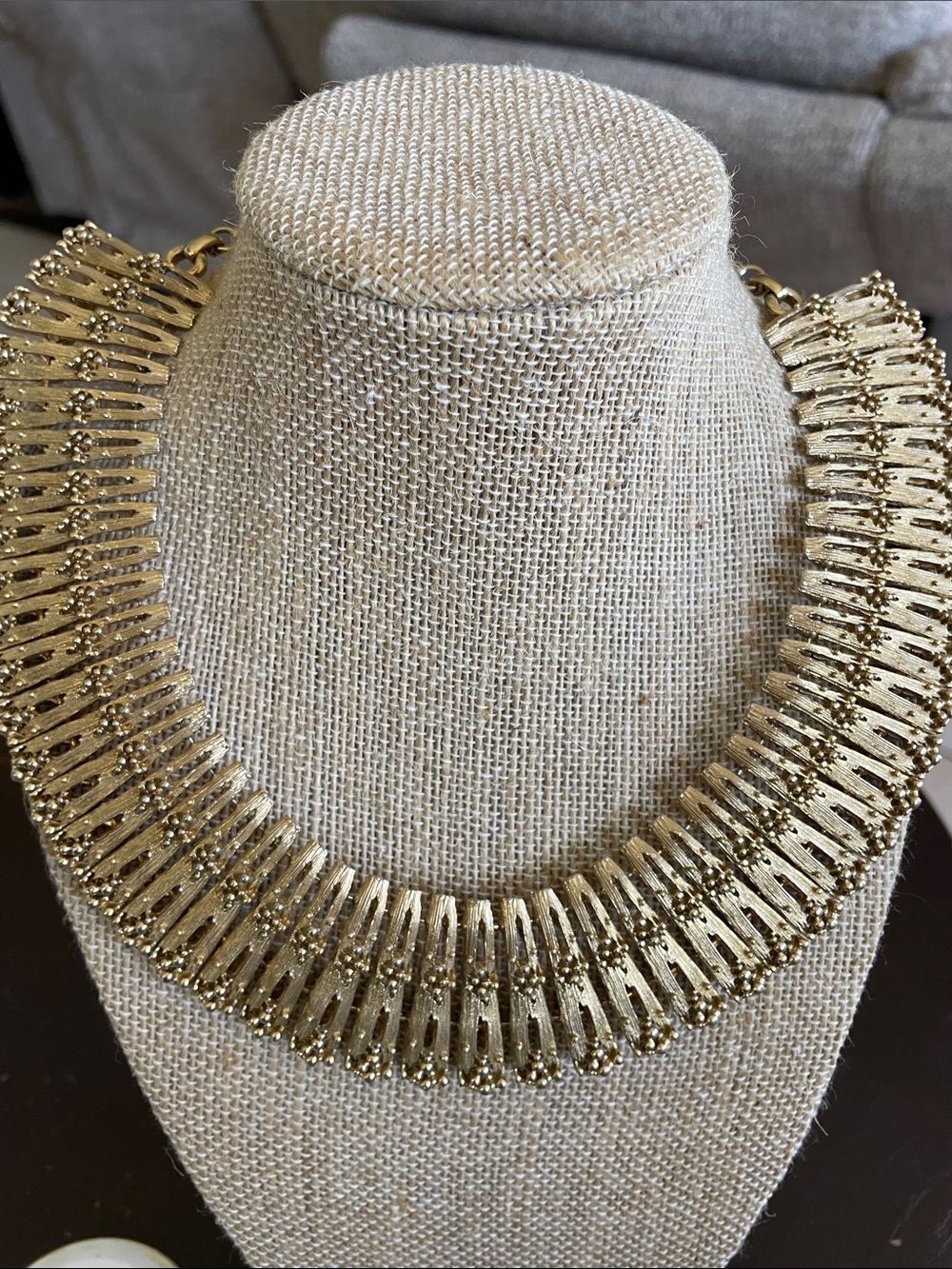 Gold Vintage Statement Collar Necklace - Women Jewelry
